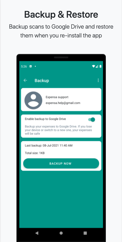 Backup and restore